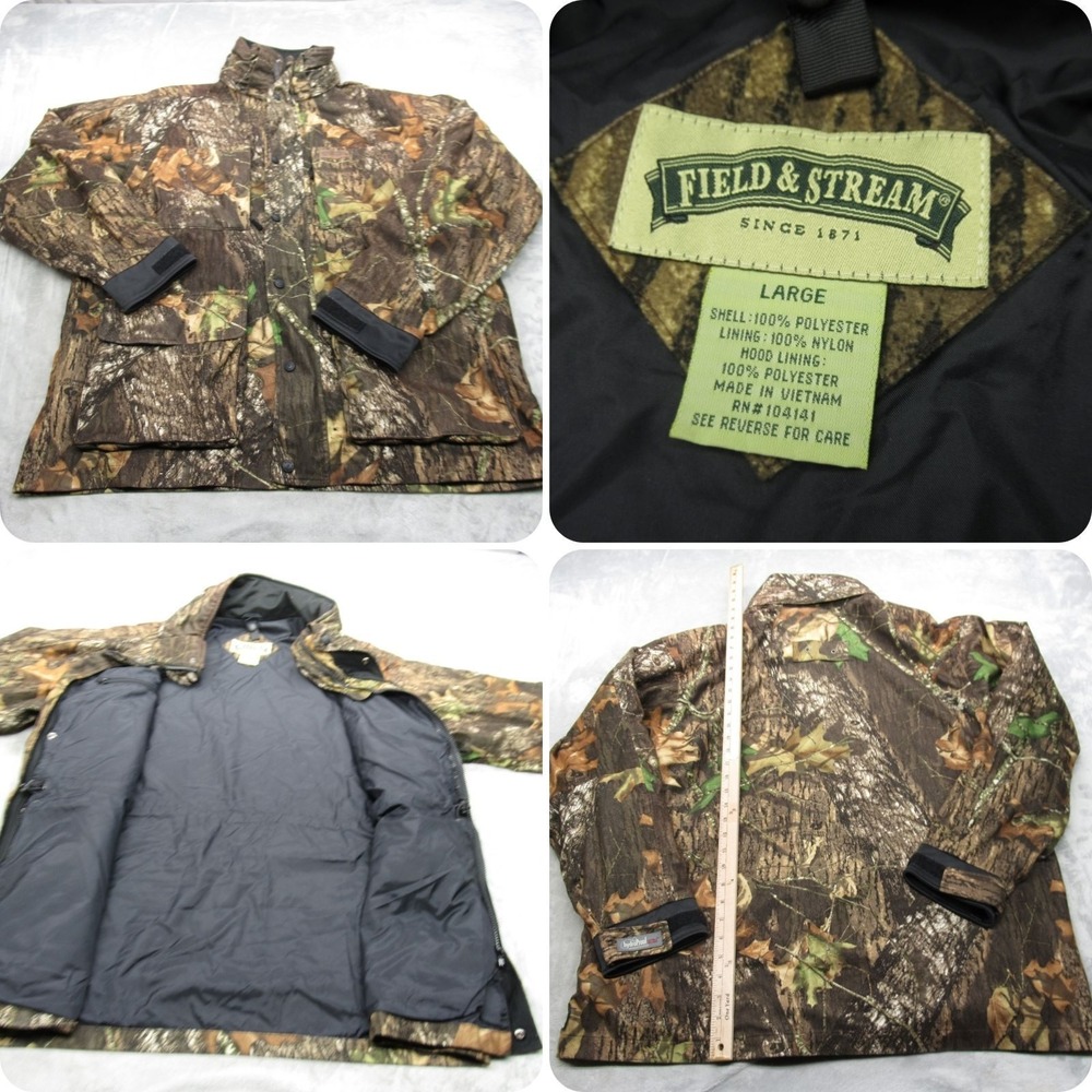 Mossy Oak Jacket‎ Mens Medium Field & Stream Break Up Camo Waterproof 3in1 Shell